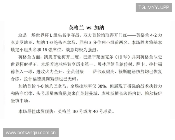 加纳vs英格兰世界杯比赛进球数预测及双方战术分析 加纳vs英格兰世界杯比赛进球数预测及双方战术分析
